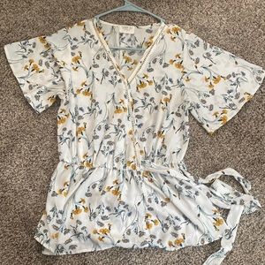 Summer casual floral shirt